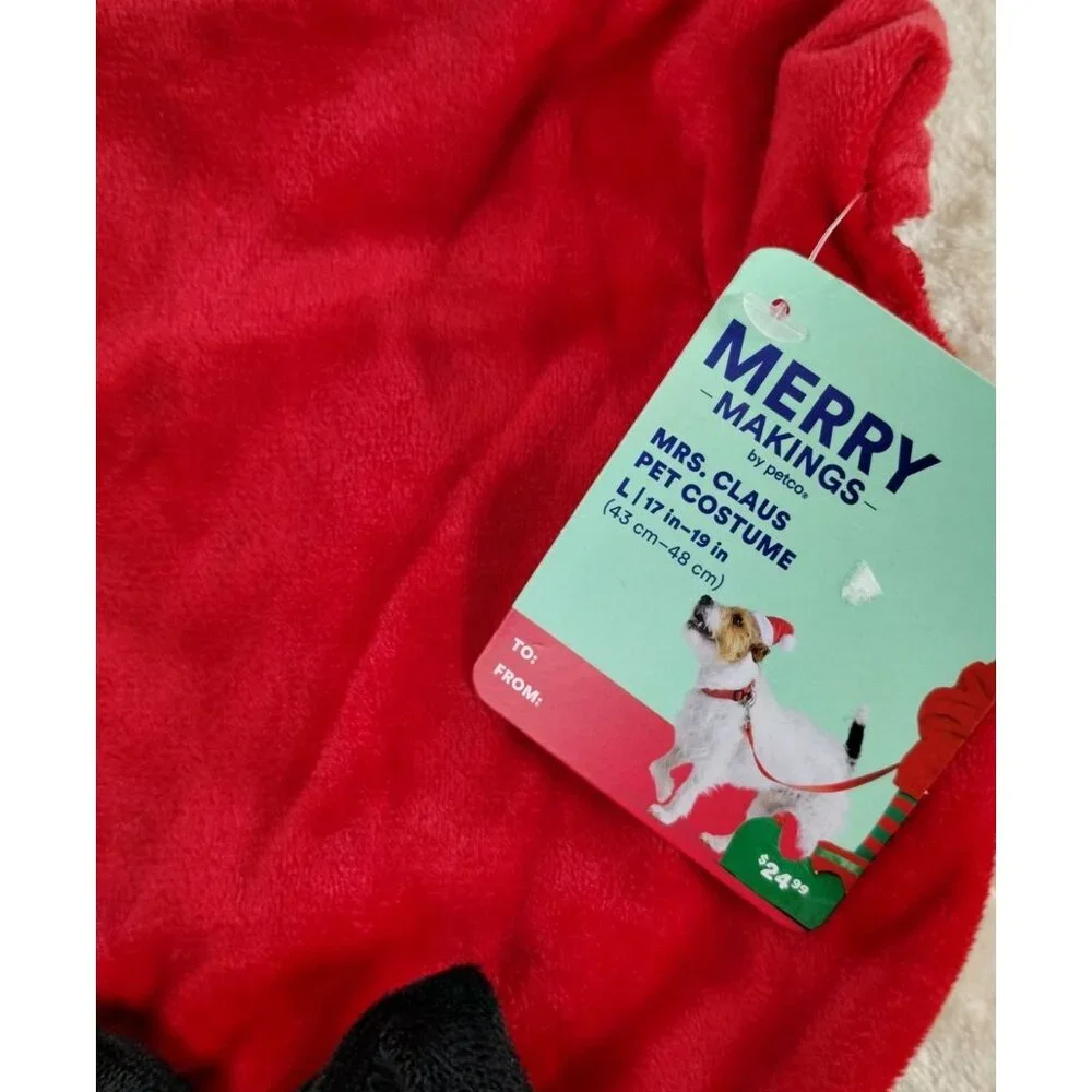 Merry Makings Mrs. Claus Pet Dog Large 17 to 19 inch Costume